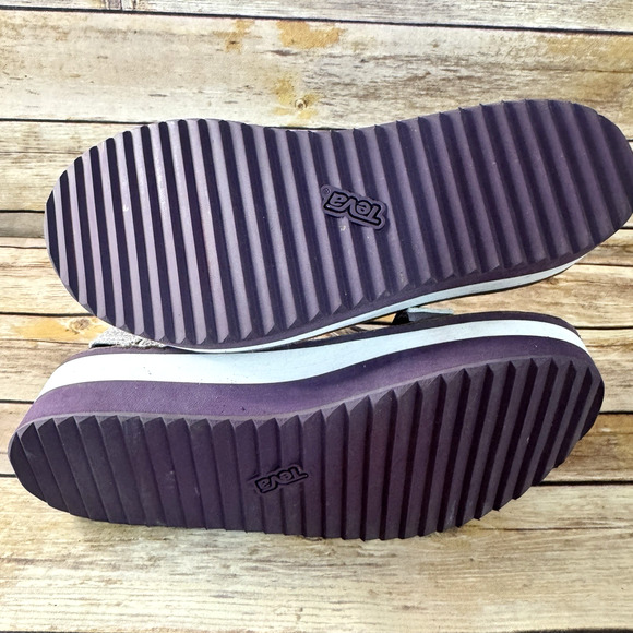 Teva Womens Flatform Universal Metallic Purple Sandals Size 9 - Picture 7 of 8